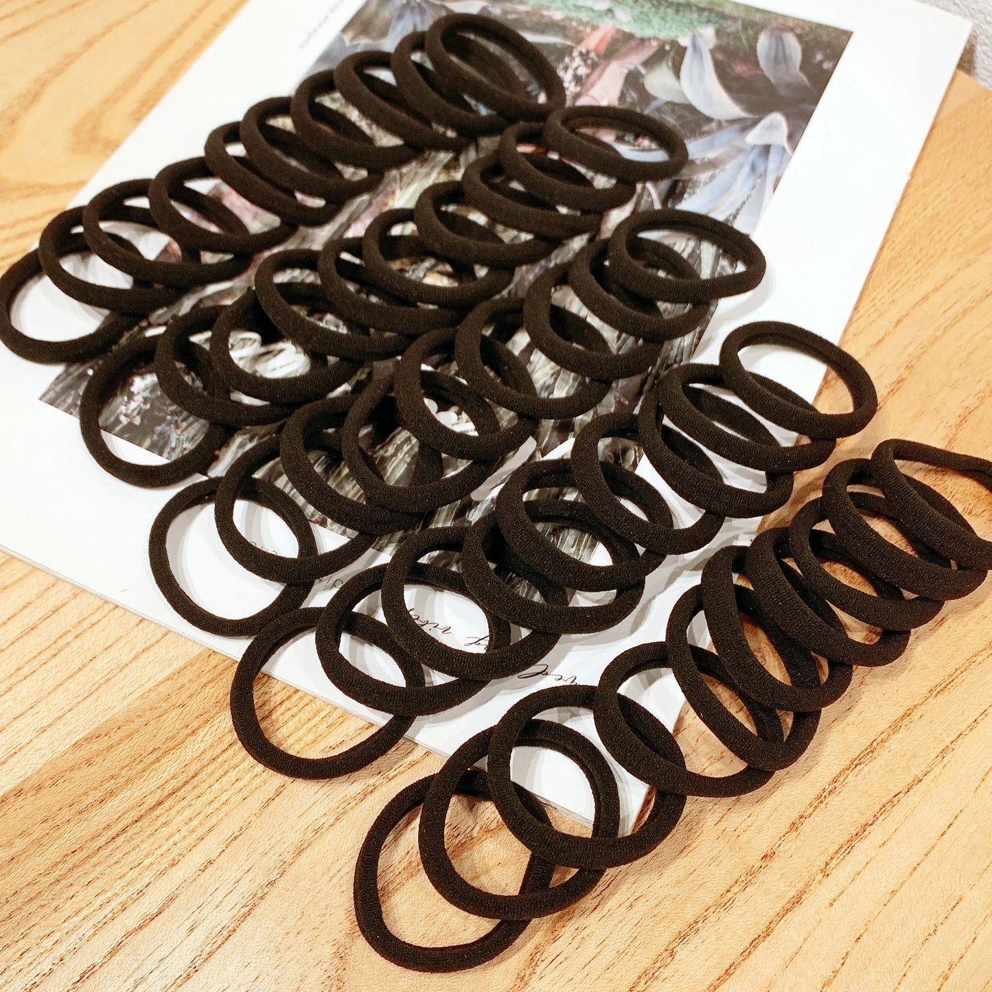 High Elasticity Black Hair Ties for Women & Girls - Hairbands